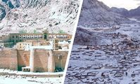 Снегопад в Египте засыпал монастырь Св.Екатерины и оживил турпоток.