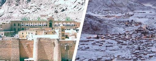Снегопад в Египте засыпал монастырь Св.Екатерины и оживил турпоток.