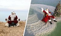 Посреди Мертвого моря установили рождественскую елку