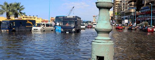 На севере Египта по причине дождей оказалось затоплено сразу несколько населенных пунктов