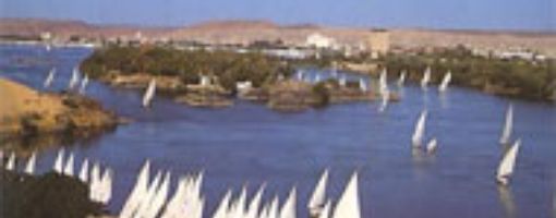 Асуан, панорама города и Нила